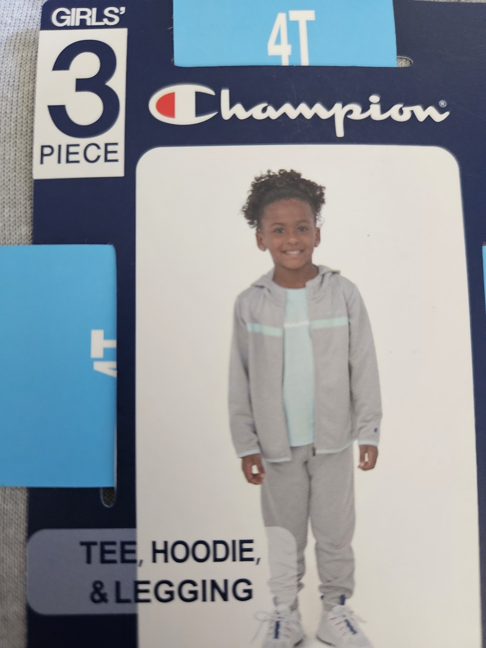 4T Girls 3-Piece Outfit Champion